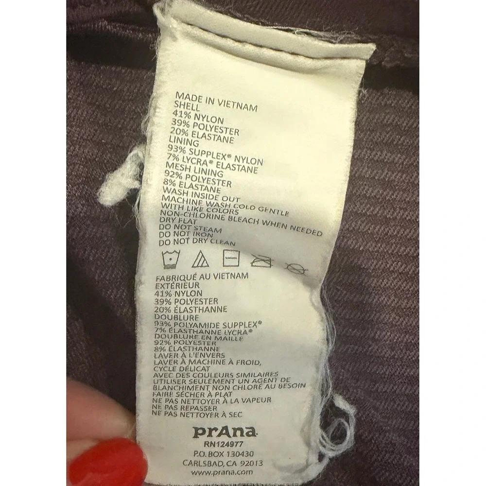 PRANA Misty Legging Purple Scrunch Ankle High Rise Stretch Active XL Texture - Picture 5 of 8